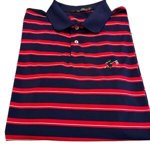 Ralph Lauren Men’s RLX Shirt Mens L Striped Performance Polo Golf Tech NEW